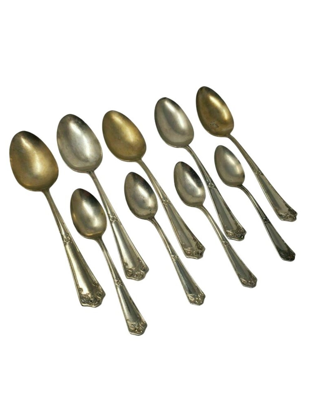 Panama PAV4 Stainless Steel Flatware 5 Place Spoons 4 Teaspoons 9pc‎ Lot